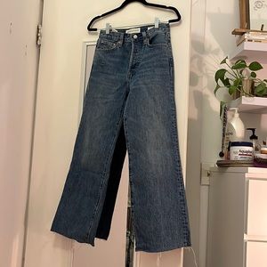 Aritzia Denim Forum The Farrah high rise wide leg